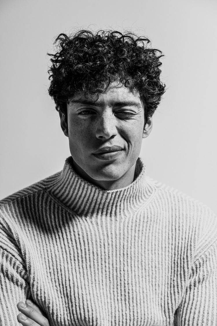 Phil Petter Stehkragen-Pullover Aus Winter-Baumwolle & Merinowolle