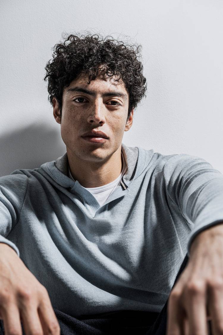 Phil Petter V-Kapuzen-Pullover Aus Merinowolle & Baumwolle, Relaxed Fit