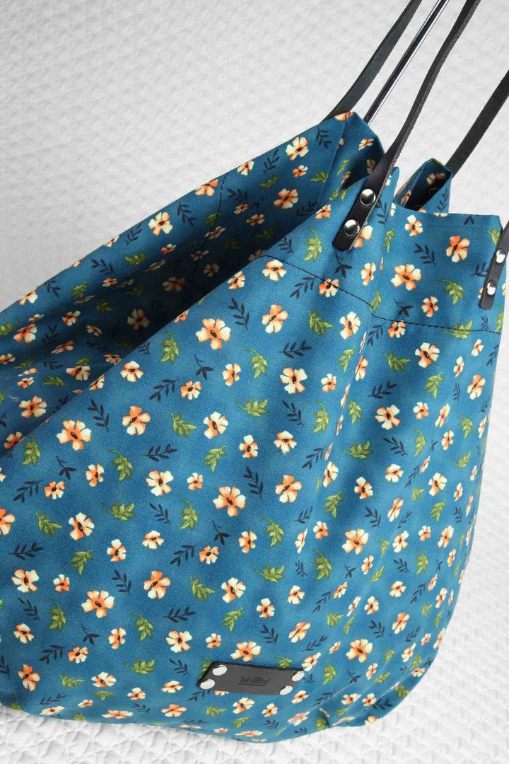 Philini Mini Flowers Shopper Blau