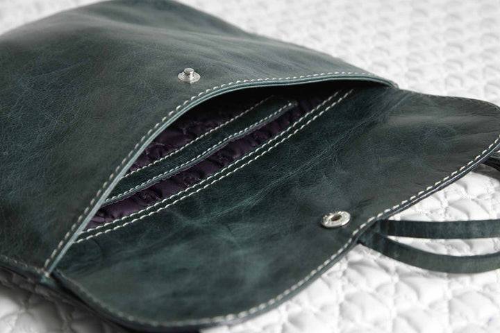 Philini Smaragdgrüne Umhängetasche - Cowboy