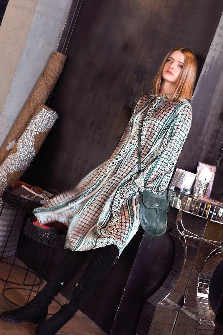 Philini Smaragdgrüne Umhängetasche - Cowboy