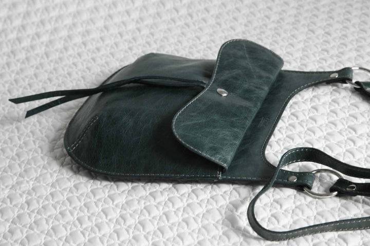 Philini Smaragdgrüne Umhängetasche - Cowboy