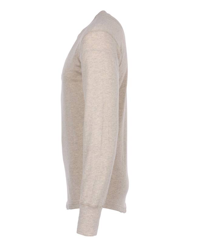 Pike Brothers 1927 Henley Shirt long sleeve ecru melange