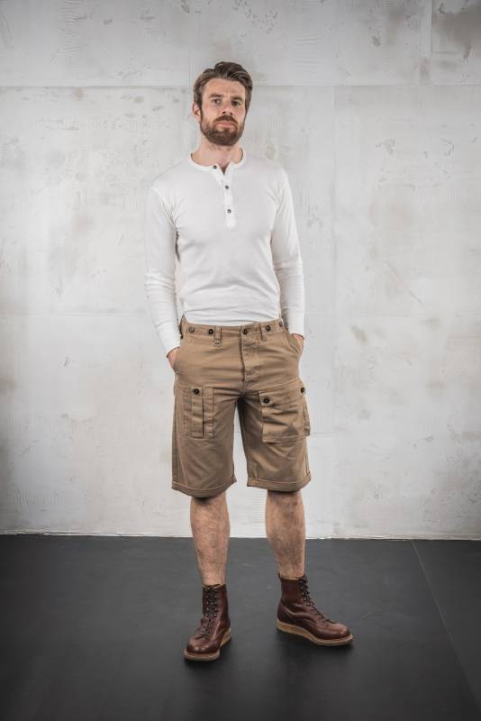 Pike Brothers 1927 Henley Shirt Long Sleeve Fog Brown