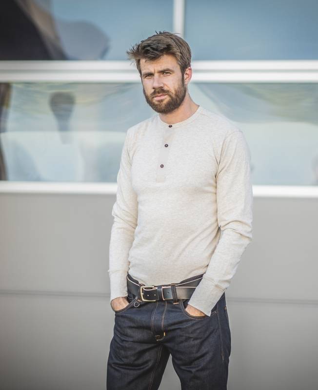 Pike Brothers 1927 Henley Shirt Long Sleeve Iron Grey