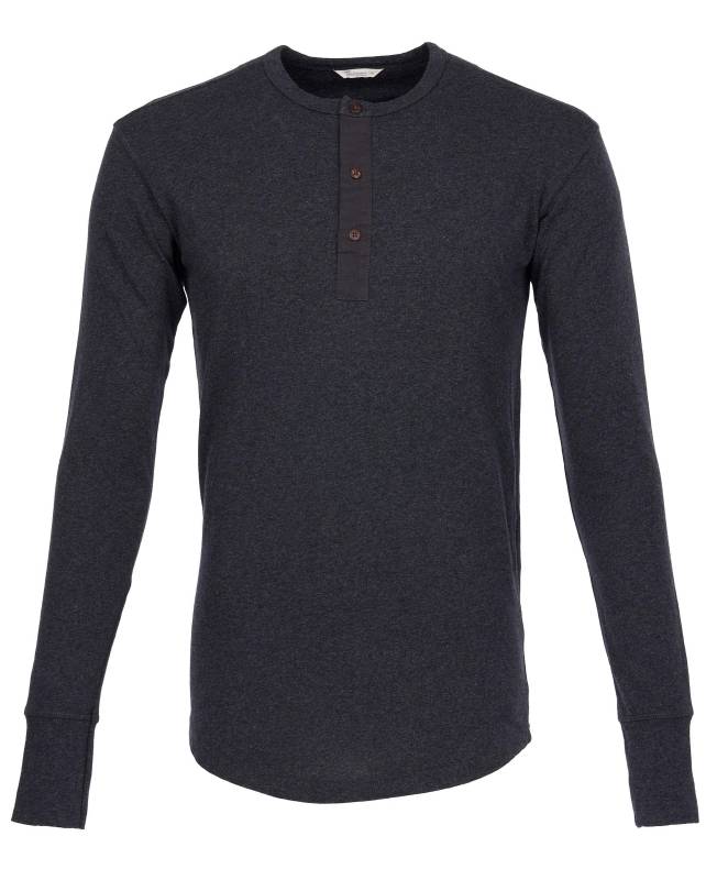 Pike Brothers 1927 Henley Shirt long sleeve iron grey