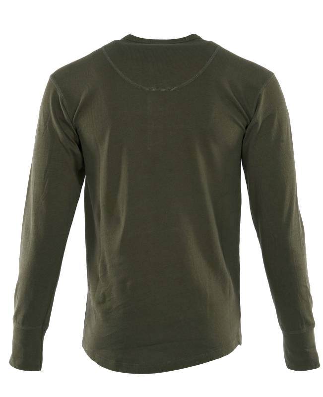 Pike Brothers 1927 Henley Shirt Long Sleeve Mojave Green