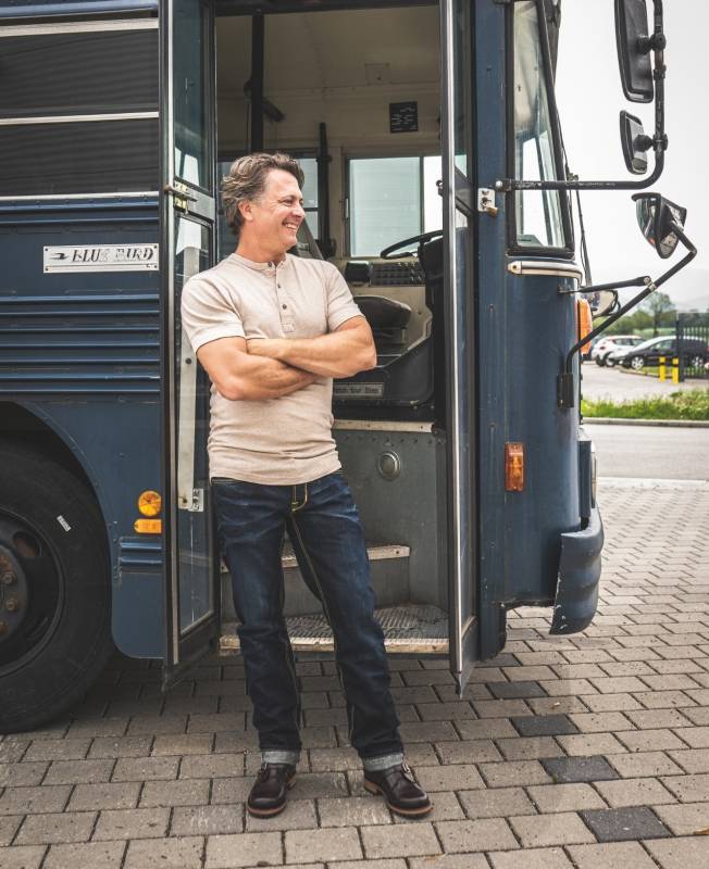 Pike Brothers 1927 Henley Shirt Short Sleeve Granate Red