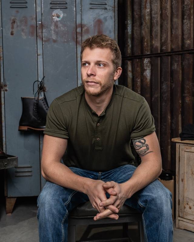 Pike Brothers 1927 Henley Shirt Short Sleeve Mojave Green