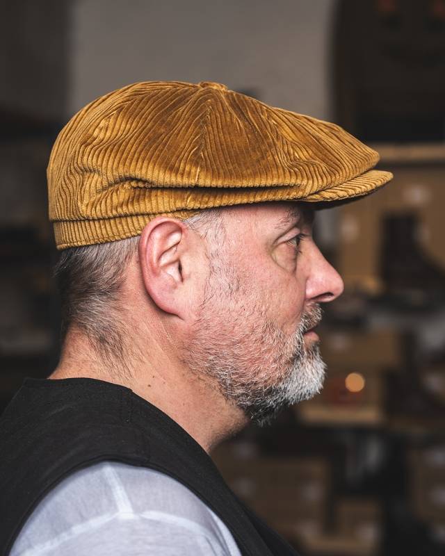 Pike Brothers 1928 Newsboy Cap Goliath Cord Mustard