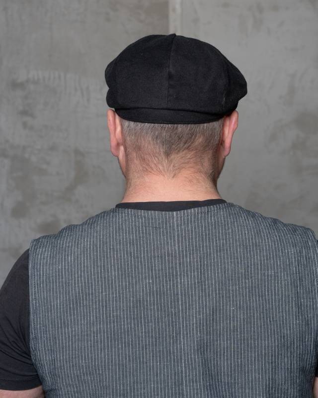 Pike Brothers 1928 Newsboy Cap Moleskin Sulphur Black