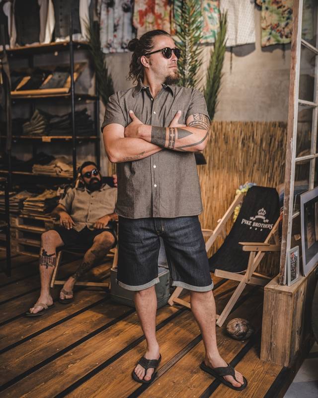 Pike Brothers 1937 Roamer Shirt Short Sleeve Charcoal Grey