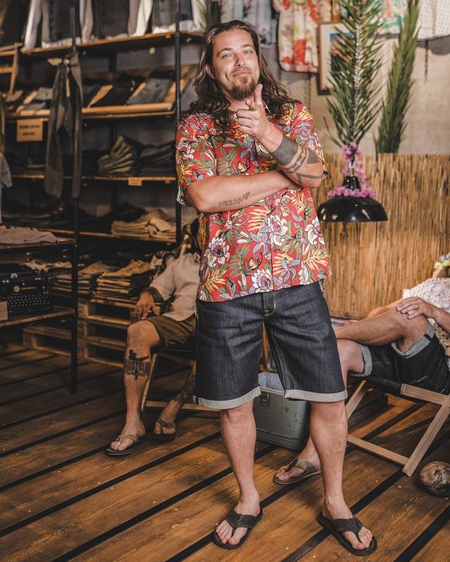 Pike Brothers 1937 Roamer Shirt Short Sleeve Naupaka Red