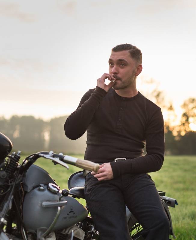 Pike Brothers 1954 Utility Shirt Long Sleeve Brown Melange