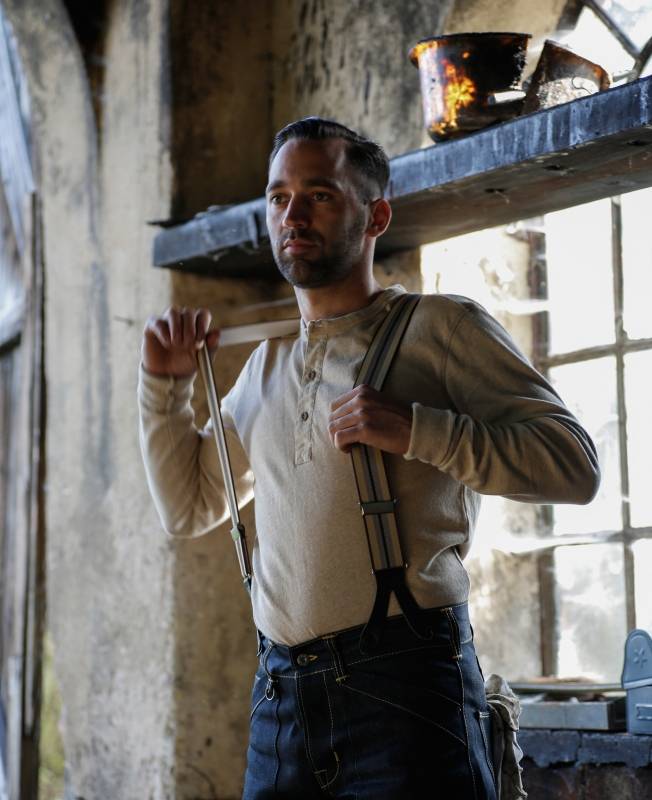 Pike Brothers 1954 Utility Shirt Long Sleeve brown melange