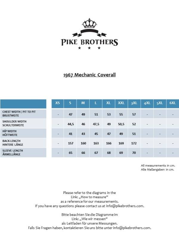 Pike Brothers 1967 Mechanic Denim Coverall 10oz Indigo