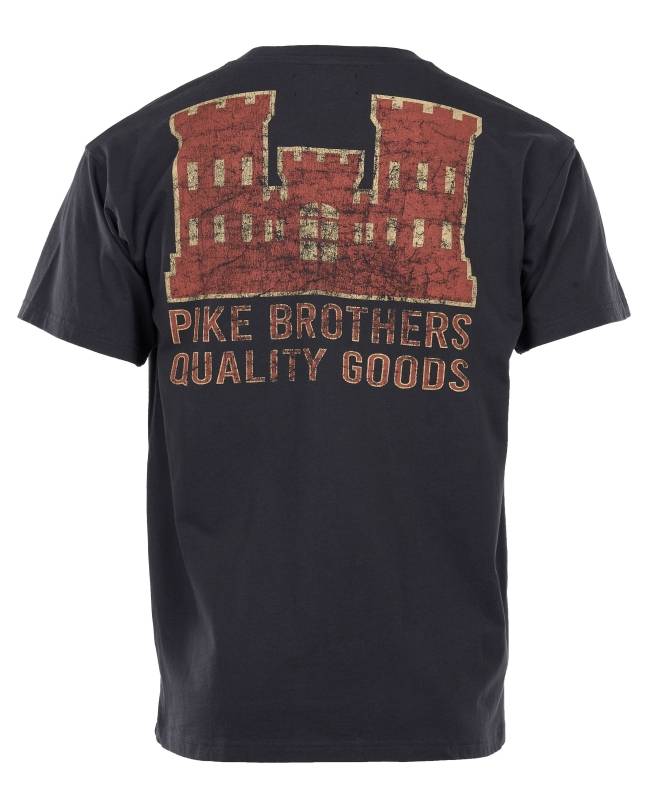 Pike Brothers 1969 Sports Tee Red Castle Logo Print