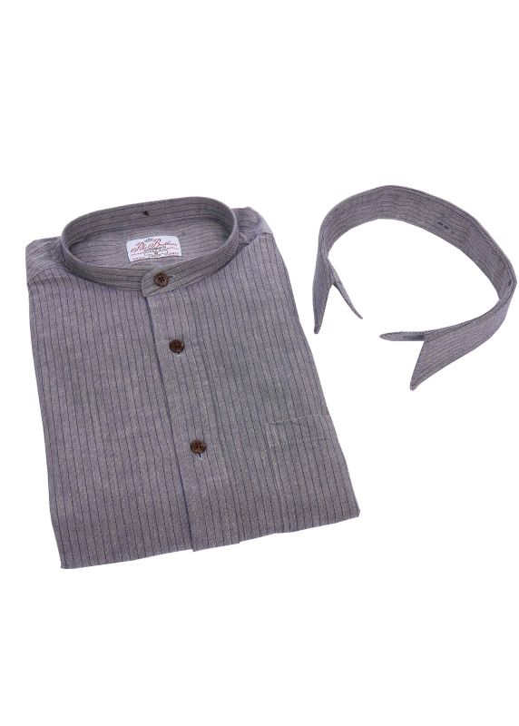 Pike Brothers 1923 Buccanoy Collar Grey Striped