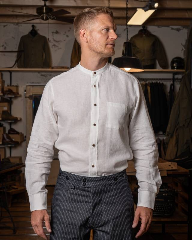 Pike Brothers 1923 Buccanoy Shirt Linen Ecru