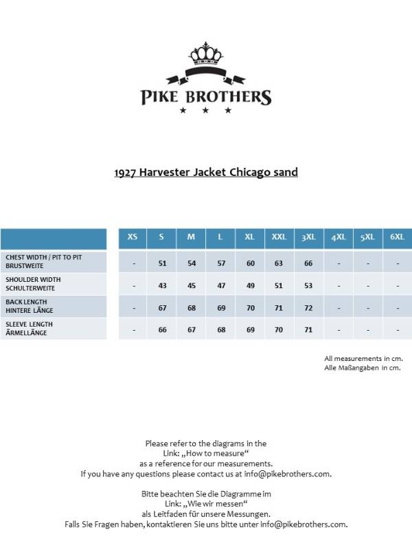 Pike Brothers 1927 Harvester Jacket Chicago Sand