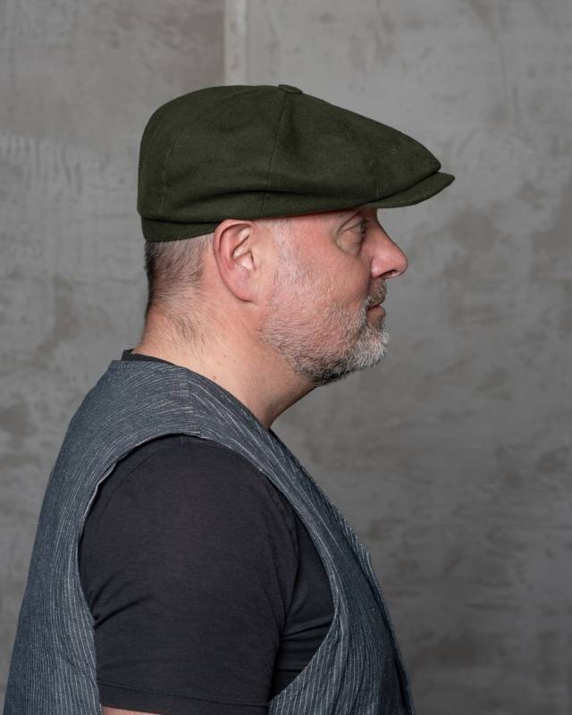 Pike Brothers 1928 Newsboy Cap Moleskin Moss