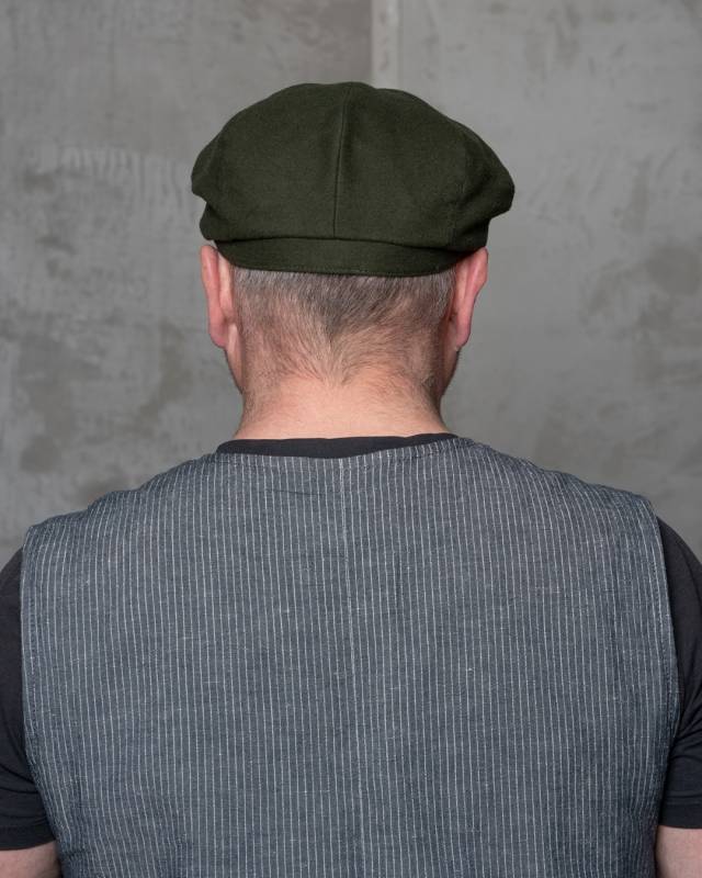 Pike Brothers 1928 Newsboy Cap Moleskin Moss