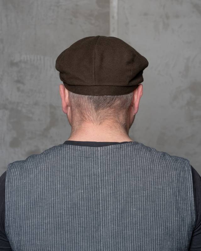 Pike Brothers 1928 Newsboy Cap Moleskin Soil Brown