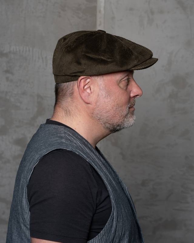 Pike Brothers 1928 Newsboy Cap Olive Cord