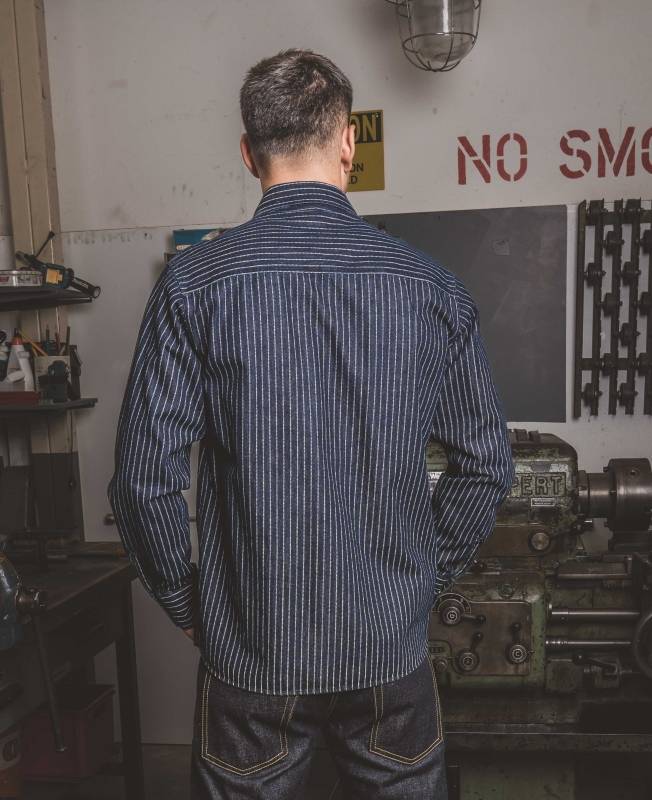 Pike Brothers 1937 Roamer Shirt Blue Wabash Denim