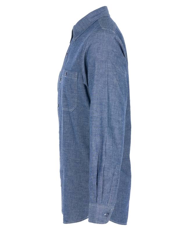 Pike Brothers 1940 USN Chambray Shirt Harbor Blue