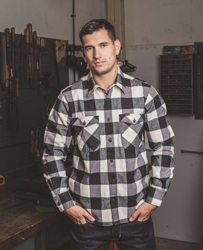 Pike Brothers 1943 CPO Shirt Buffalo White Flannel