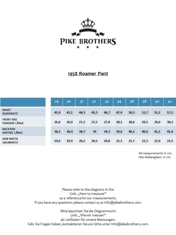 Pike Brothers 1958 Roamer Pant Hamburg Blue