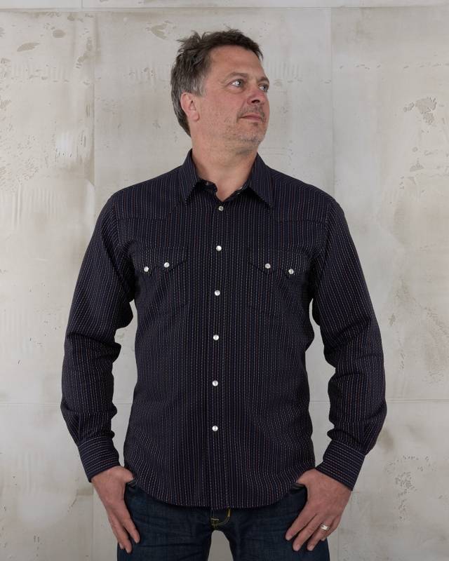 Pike Brothers 1963 Saw Tooth Shirt Navajo Blue