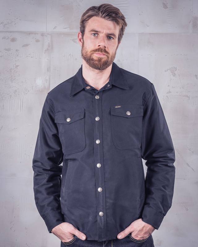 Pike Brothers 1967 CPO Shirt Waxed Blue