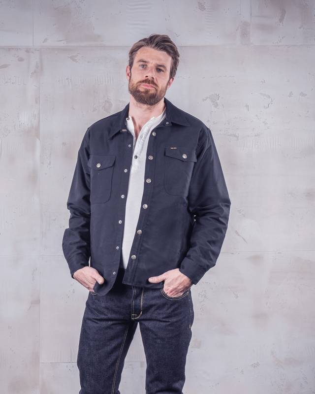 Pike Brothers 1967 CPO Shirt Waxed Blue