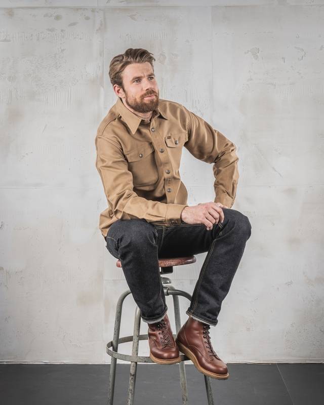 Pike Brothers 1967 CPO Shirt Waxed Khaki