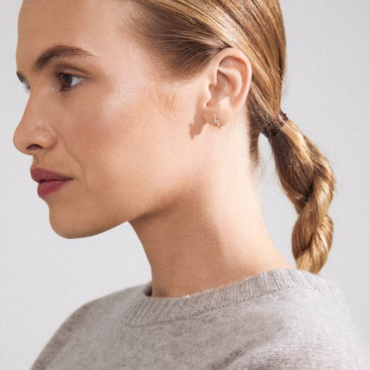 Pilgrim ADONIS Recycelter, Einzelner Ohrring Vergoldet