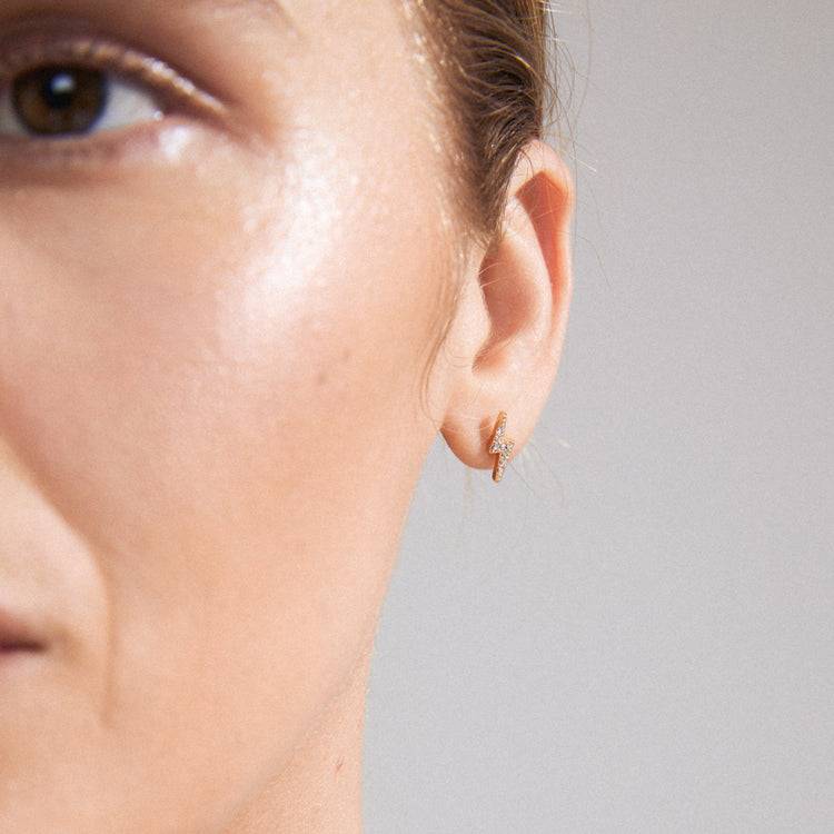 Pilgrim ADONIS Recycelter, Einzelner Ohrring Vergoldet