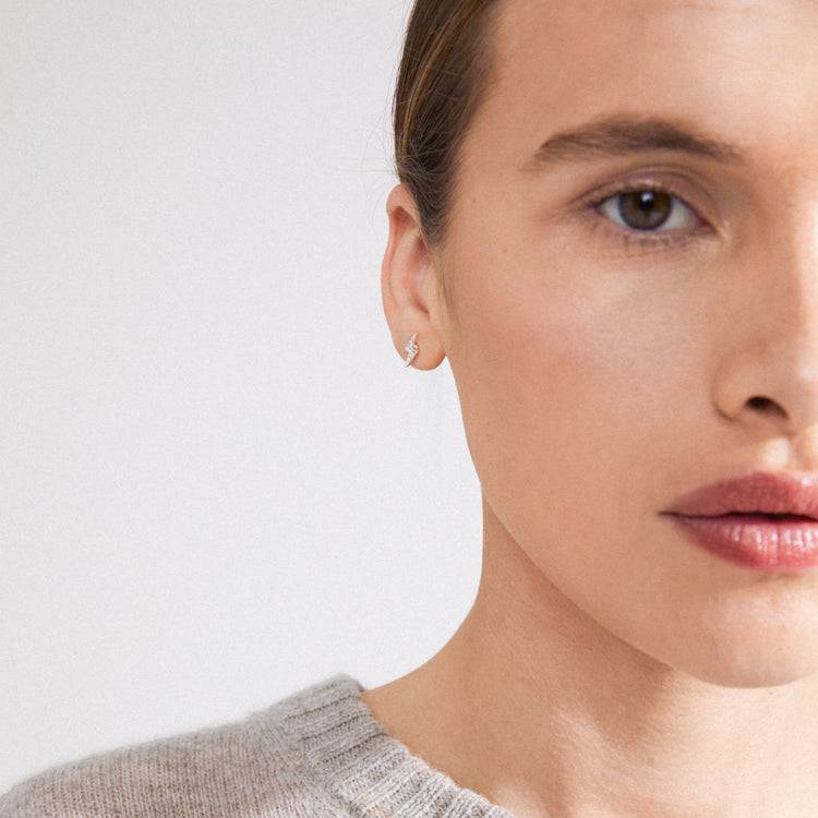 Pilgrim ADONIS Recycelter, Einzelner Ohrring Versilbert