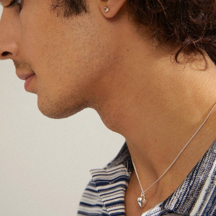 Pilgrim AFRODITTE Recycelte Herz-Ohrringe 2-in-1-Set, Versilbert