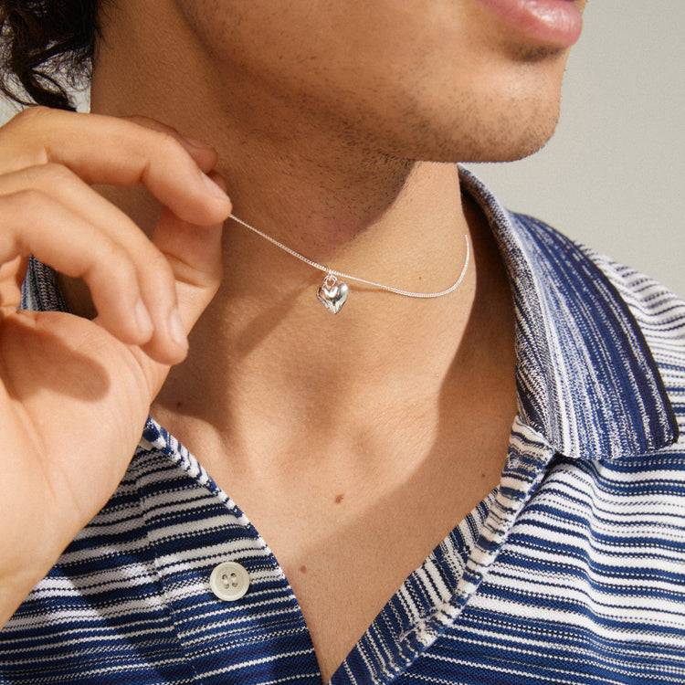 Pilgrim AFRODITTE Recycelte Kette Mit Herzanhänger, Versilbert