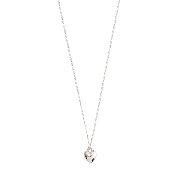 Pilgrim AFRODITTE recycelte Kette mit Herzanhänger, versilbert