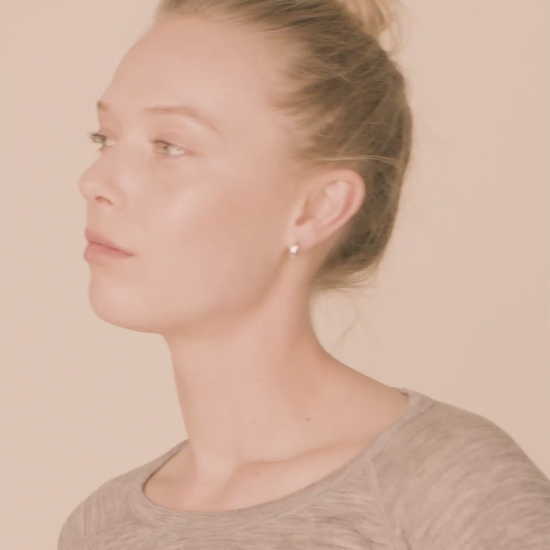 Pilgrim AICA Recycelte, Chunky Huggie-Creolen, Versilbert