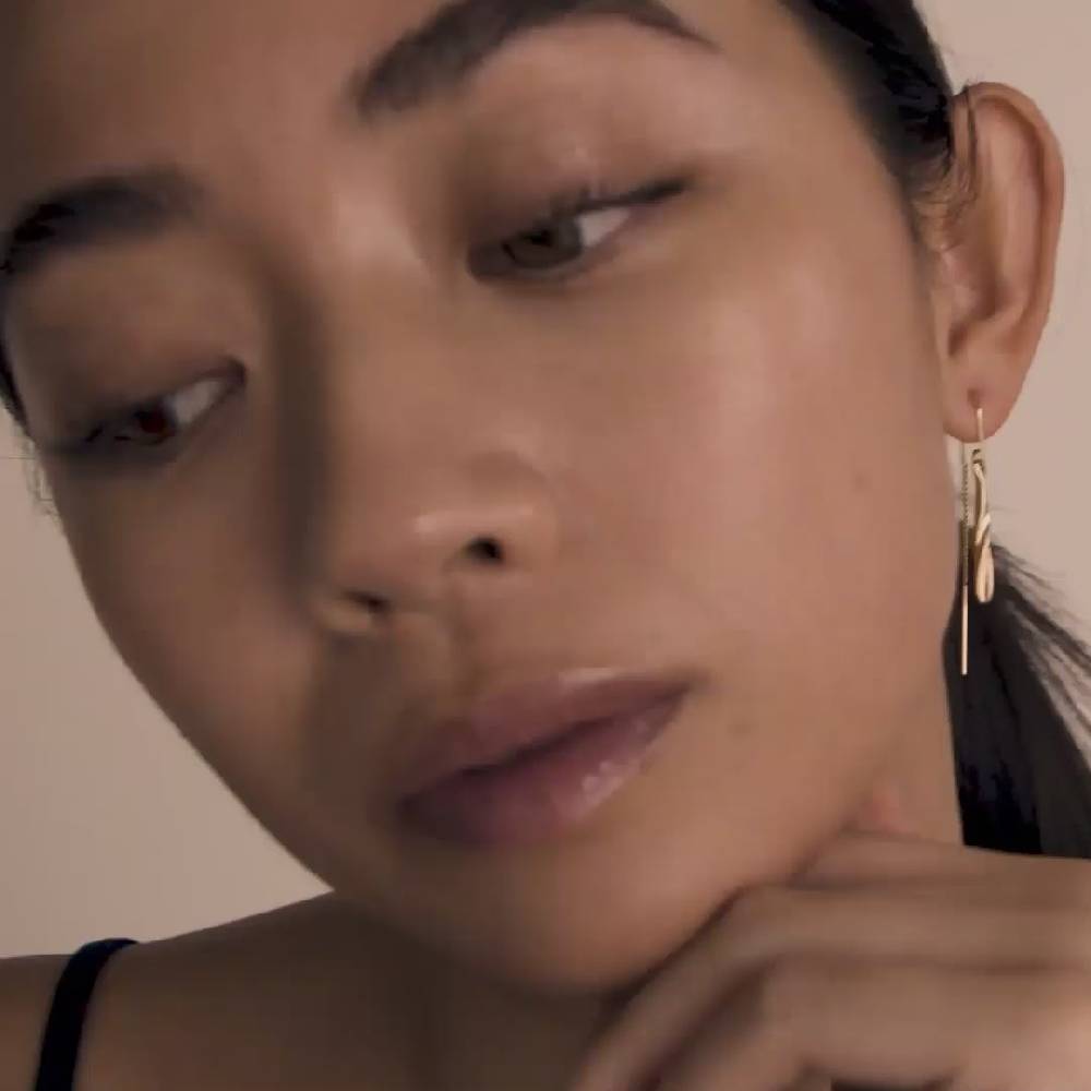 Pilgrim ALBERTE Kettenohrringe Mit Tropfenanhänger, Vergoldet