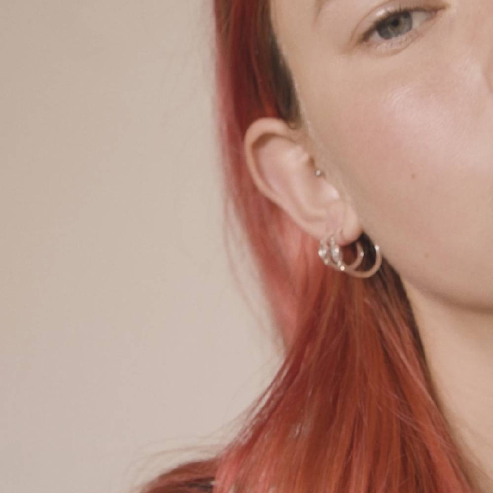 Pilgrim ALEXANDRA Kristall-Creolen, 2-in-1-Set, Versilbert