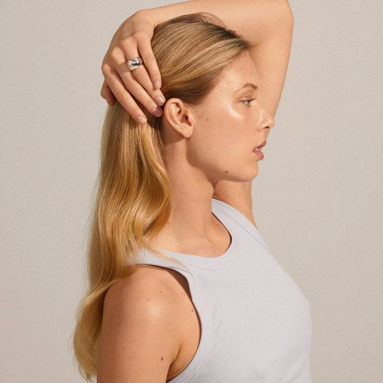 Pilgrim ALEXANE Recycelter Statement-Ring, Versilbert