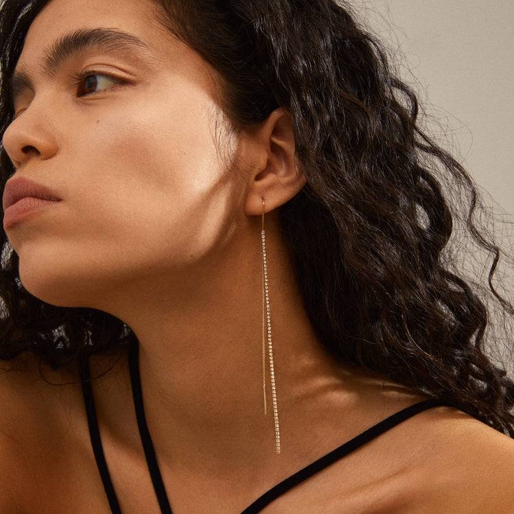 Pilgrim AMELIE Kettenohrringe Mit Kristallen Vergoldet