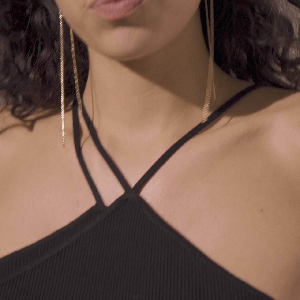 Pilgrim AMELIE Kettenohrringe Mit Kristallen Vergoldet