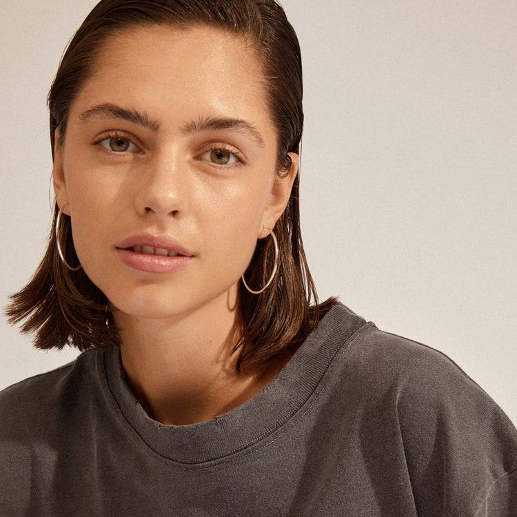 Pilgrim APRIL Recycelte Mittelgroße Creolen, Versilbert