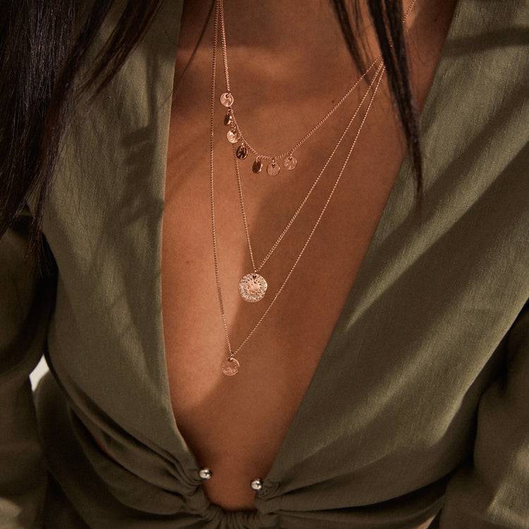 Pilgrim ARDEN 3-in-1 Kristallhalskette Rosévergoldet